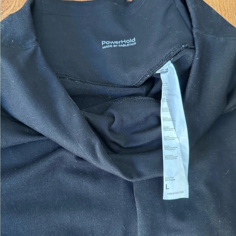 Fabletics Deep Blue and Black PowerHold Leggings - Picture 5 of 5